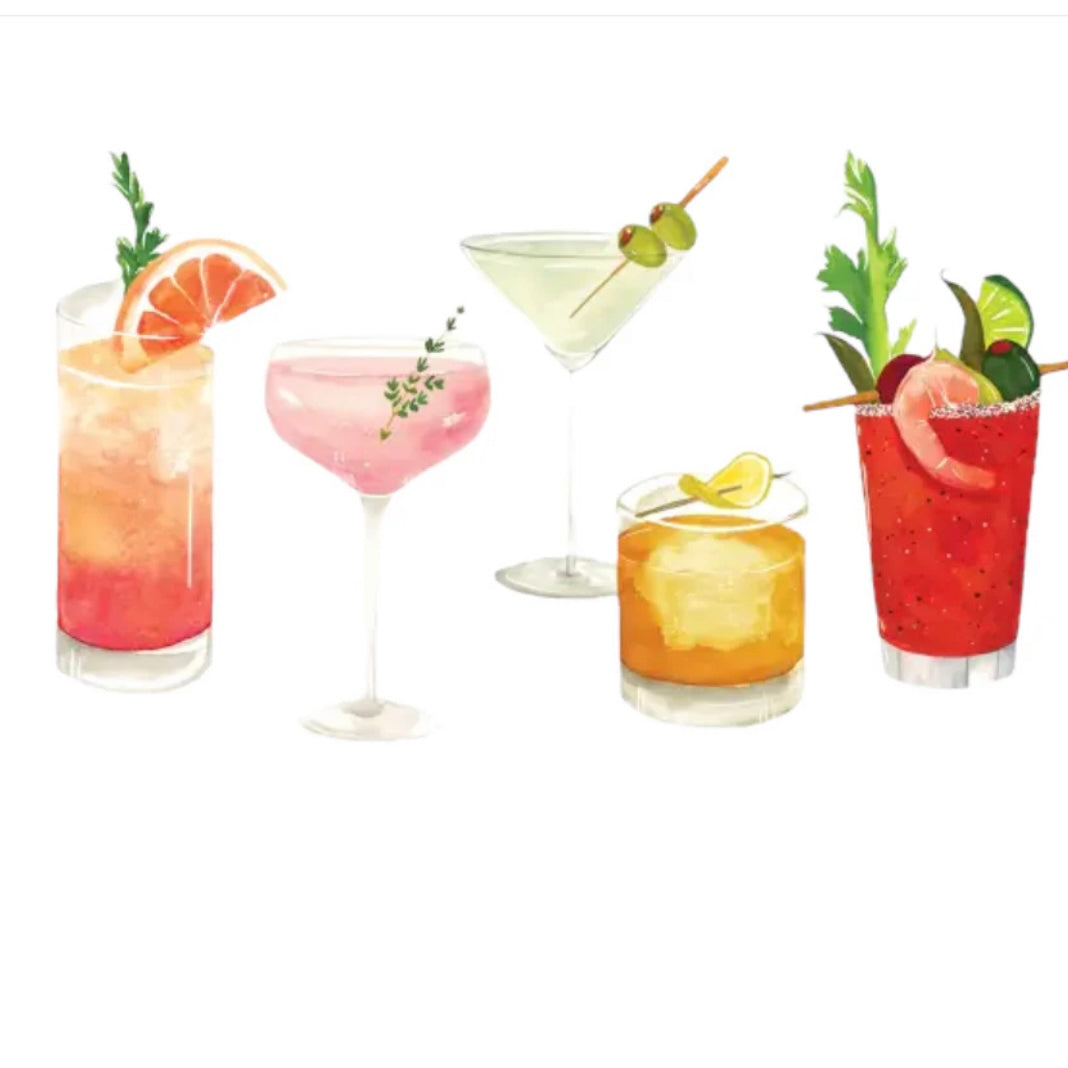 Cocktails Mini Cards, S/6
