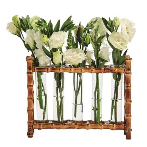 Bamboo 5 Vase Glass Holder