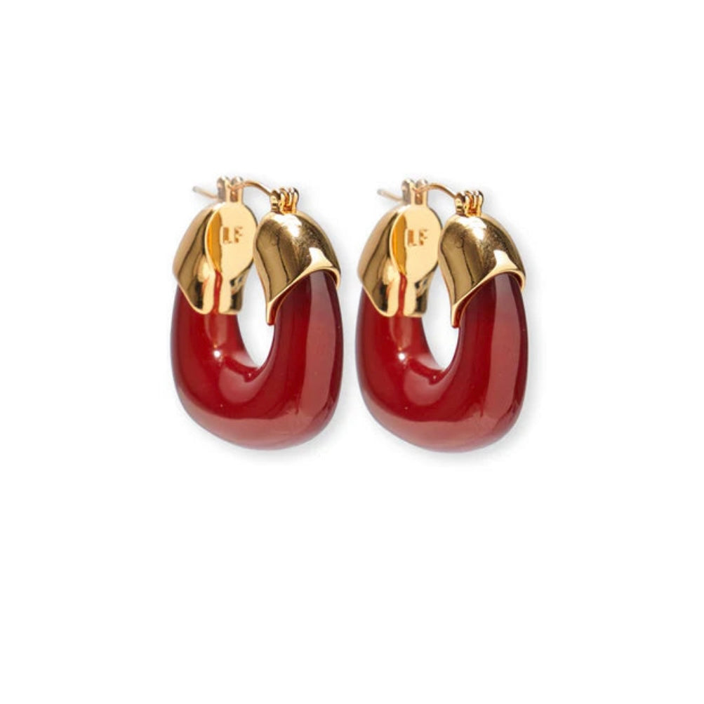 Mini Organic Hoops in Currant | Lizzie Fortunato