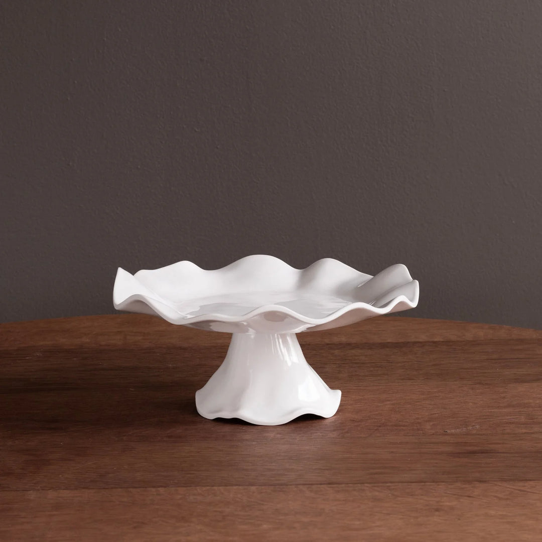 Vida Havana Small Pedestal Cake Plate, White | Beatriz Ball