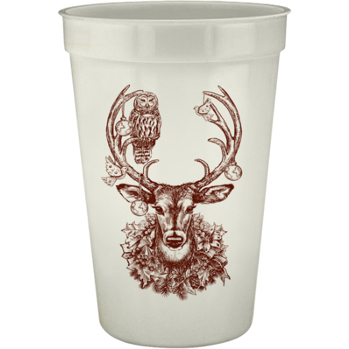 Christmas Deer Pearlized Cups, 16oz | Alexa Pulitzer
