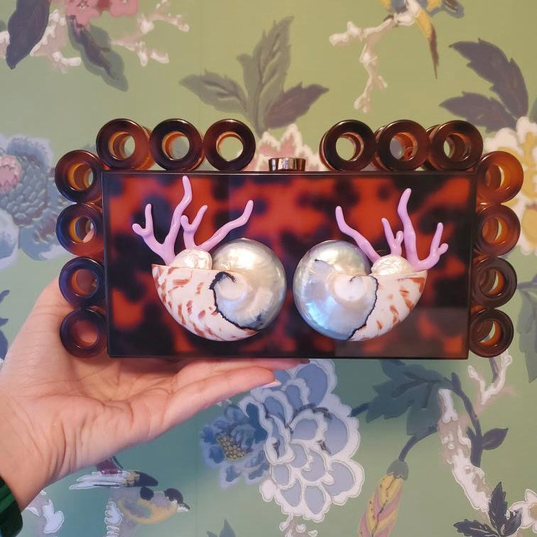 Custom Shell Clutch, Tortoise