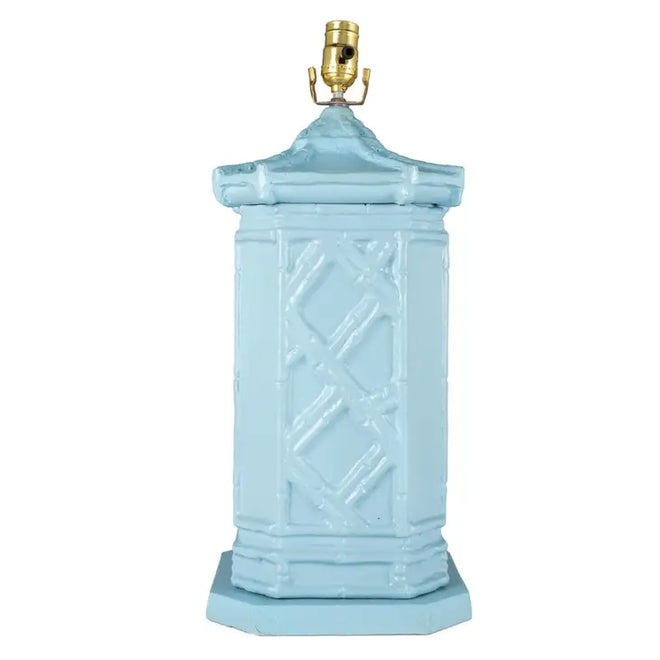 Chippendale Lamp, Cornflower Blue