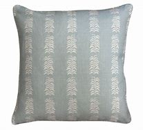 Custom Petite Frond Pillow in Sky Blue, 22x22 | Heather Chadduck Textiles