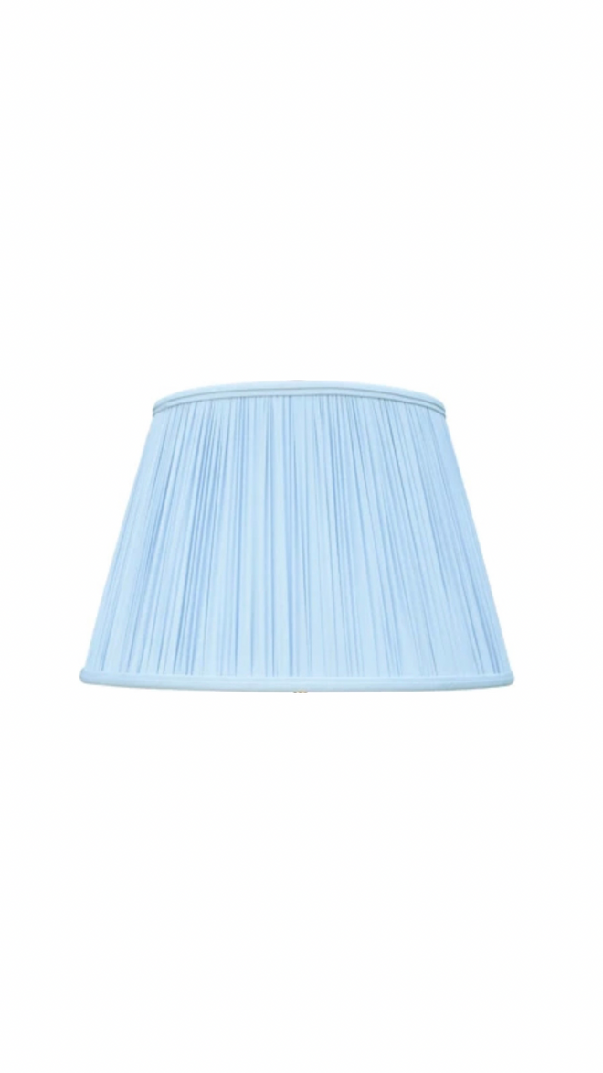 French Blue Empire Pleated Shade