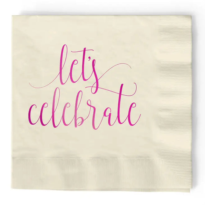 "Let's Celebrate" Napkins, S/20