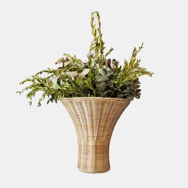 Rattan Wall Vase