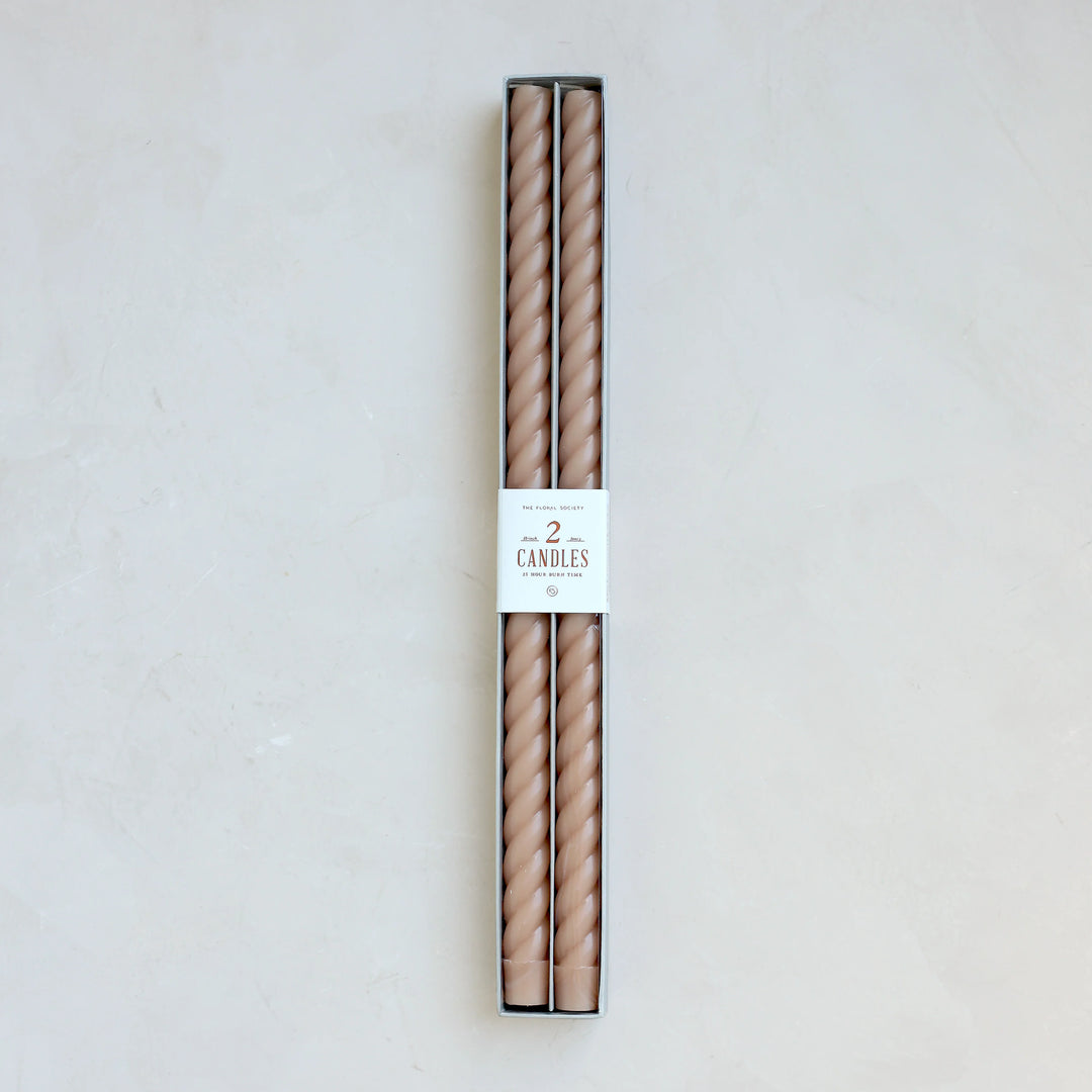 Fancy Taper Candles in Petal, 18" | The Floral Society