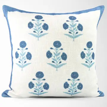 Seraphina Pillow in Blue, 22x22