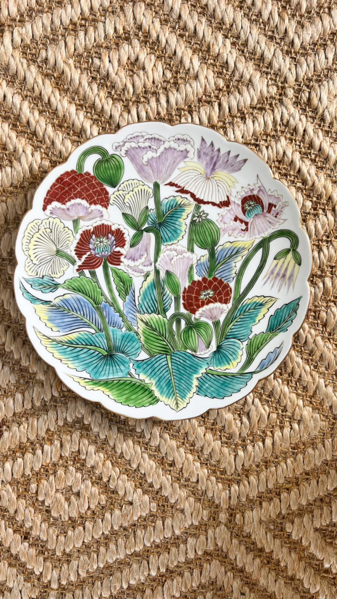 Vintage Japanese Lotus Plate