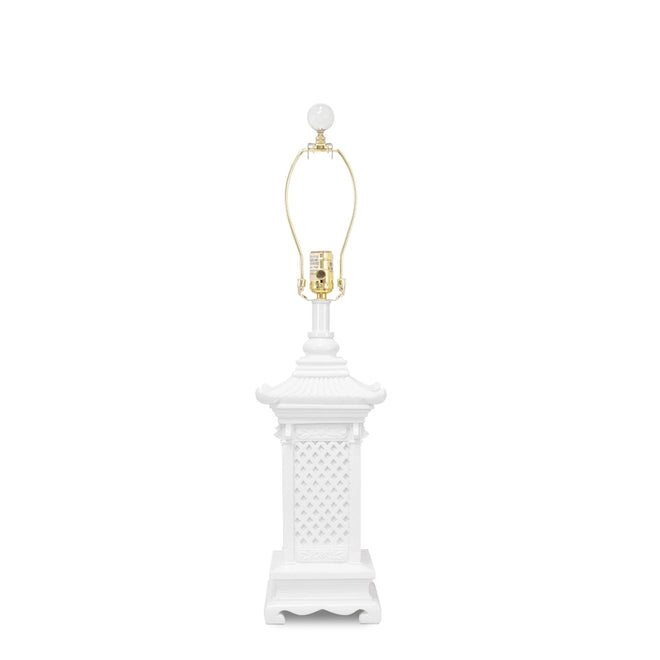 Pagoda Table Lamp in White