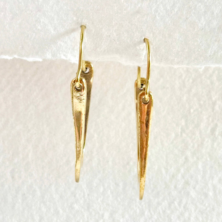 Brass Hoop Oval Earrings