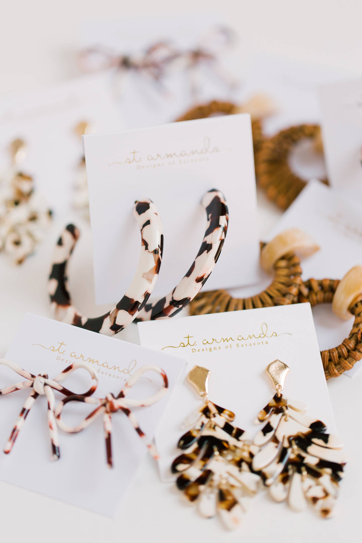 Cocoa Hoop Statement Earrings
