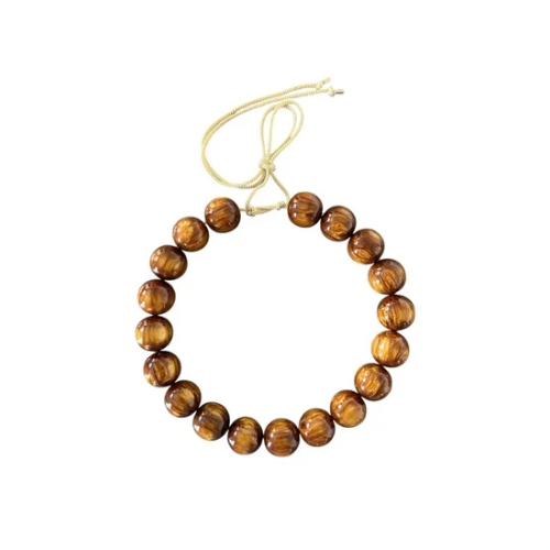 Chunky Beaded Necklace in Maple | KM Gems