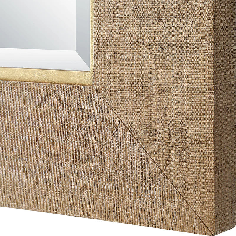 Bungalow Grass Cloth Mirror