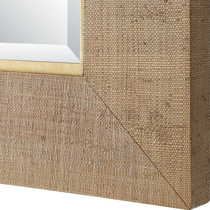 Bungalow Grass Cloth Mirror