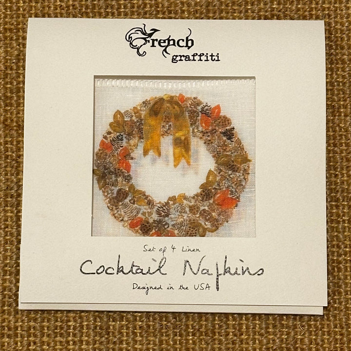 Fall Wreath Cocktail Napkins