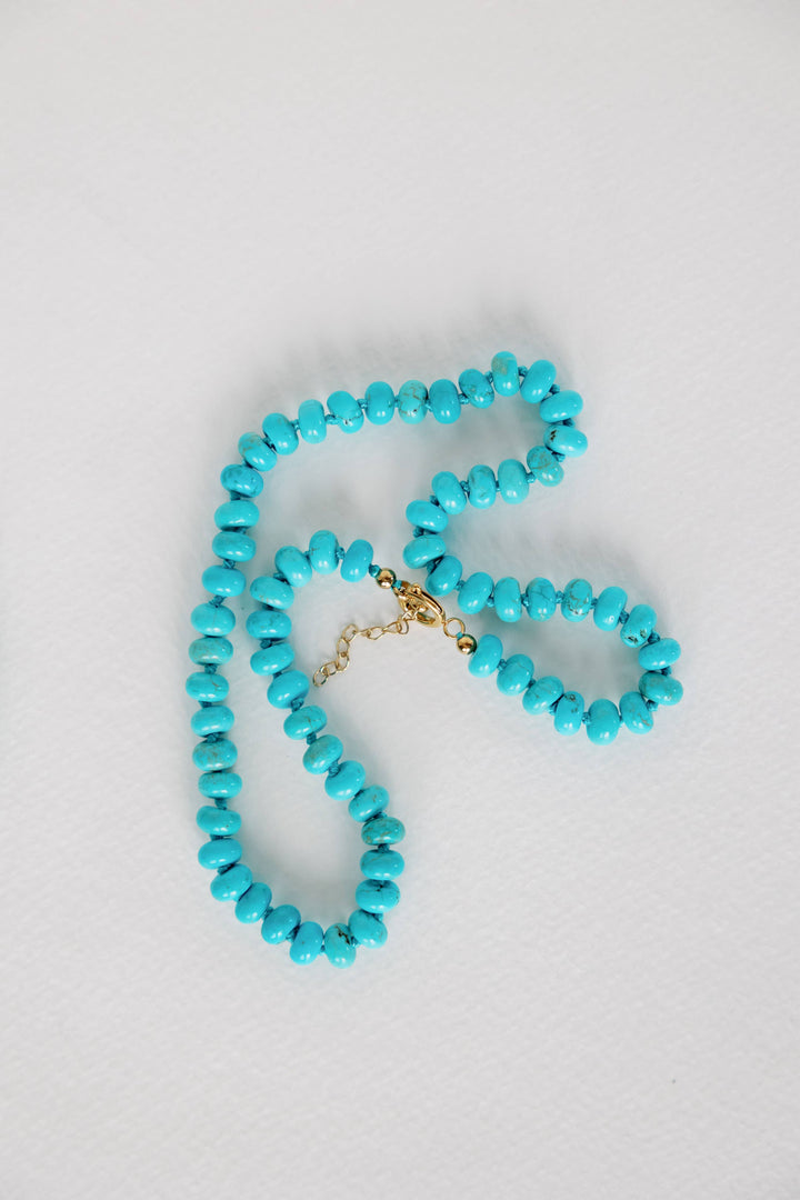 Genuine Turquoise Necklace, 16.5"