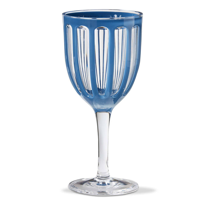 Acrylic Wine Glass in Blue, S/2