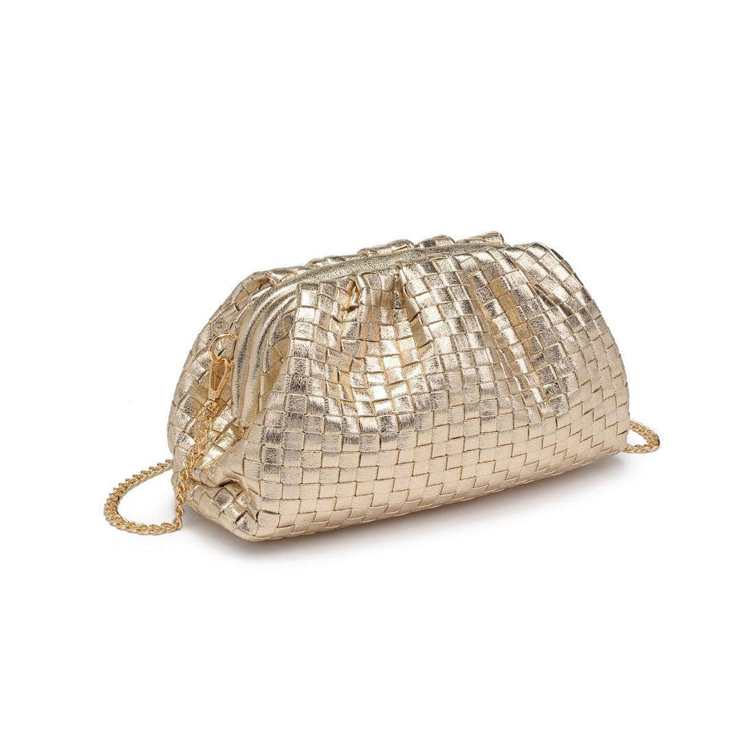 Tate Woven Clutch in Natural