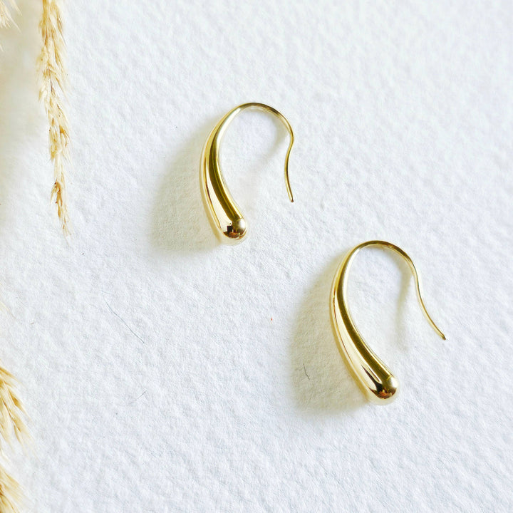 Mini Drop Hoop Earrings