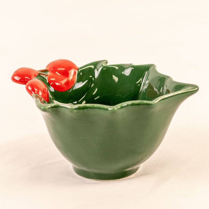 Holly Leaf Tidbit Bowl
