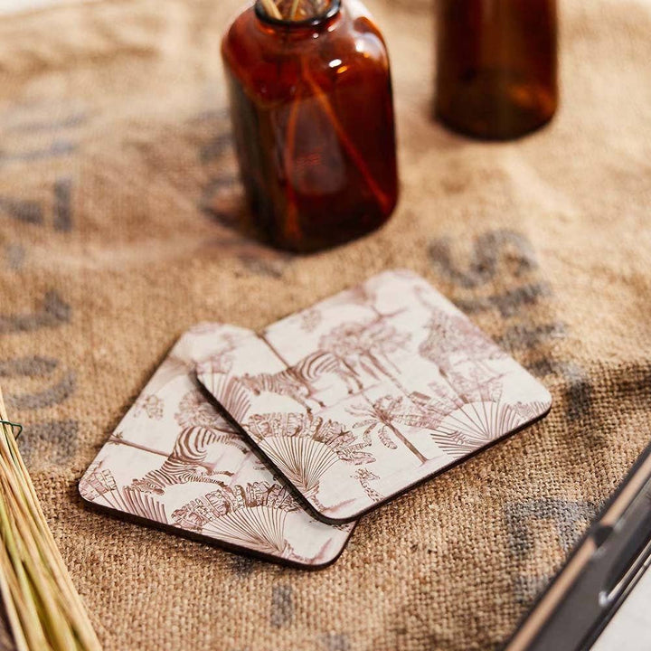 Safari Square Coasters, S/4