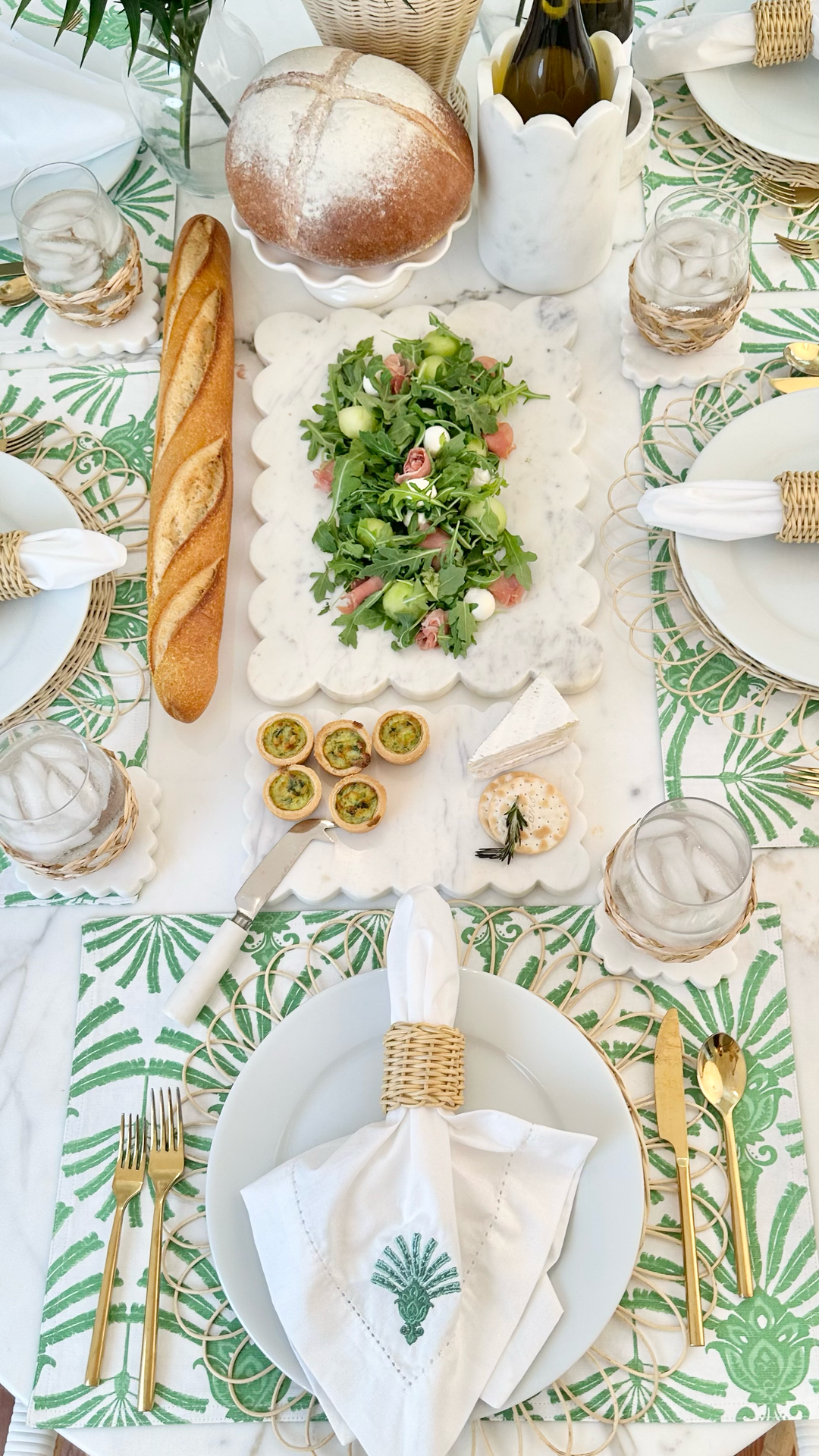 Deco Palm Reversible Placemat, S/4