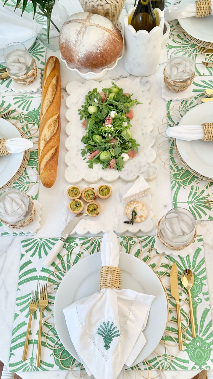 Deco Palm Reversible Placemat, S/4