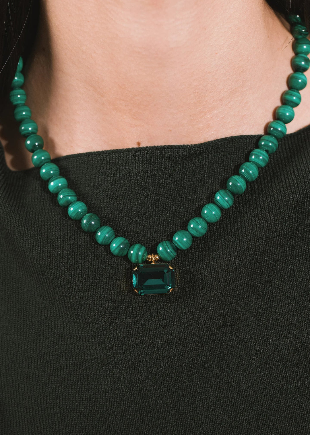 Sidonie Necklace in Malachite | Jennifer Behr