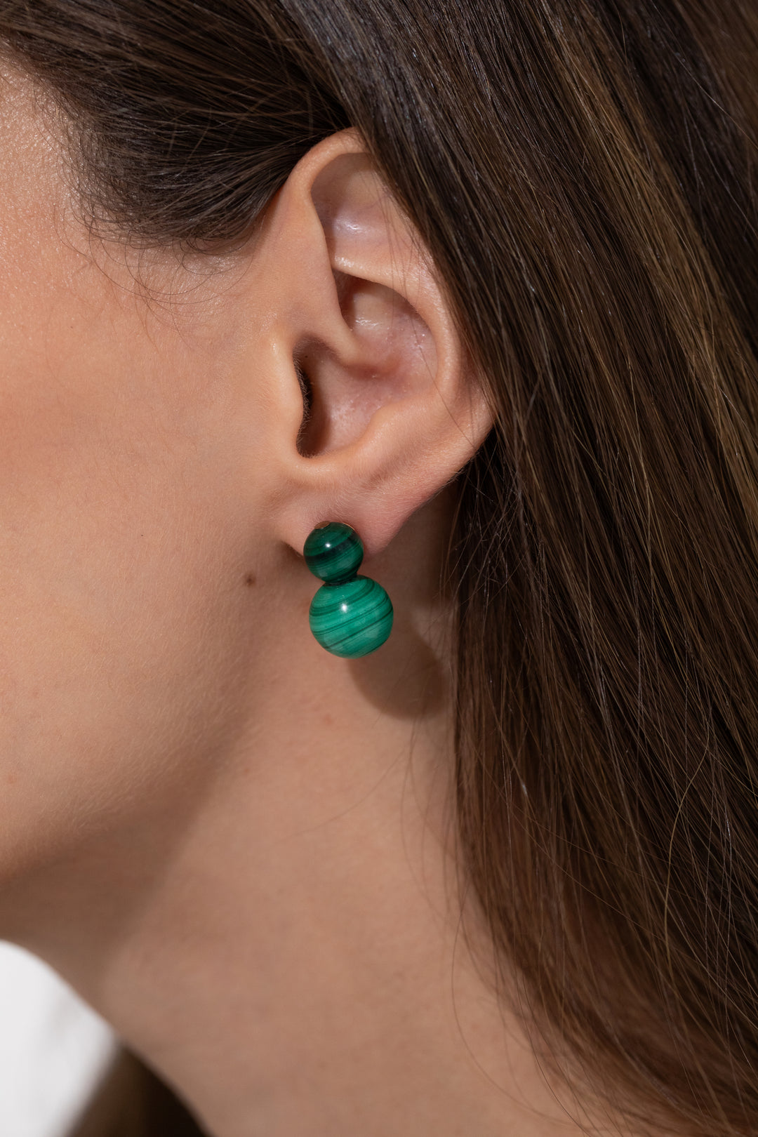 Cara Earrings in Malachite | Jennifer Behr
