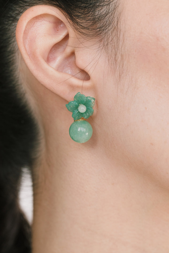 Kaylene Earrings in Aventurine | Jennifer Behr