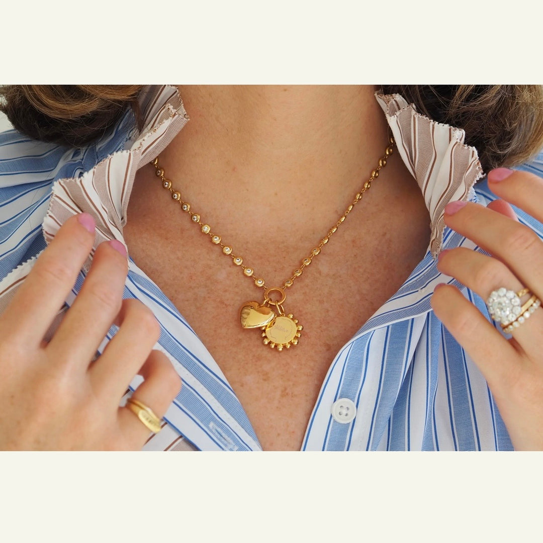 Bezel Charm Necklace | Goldbug Collection