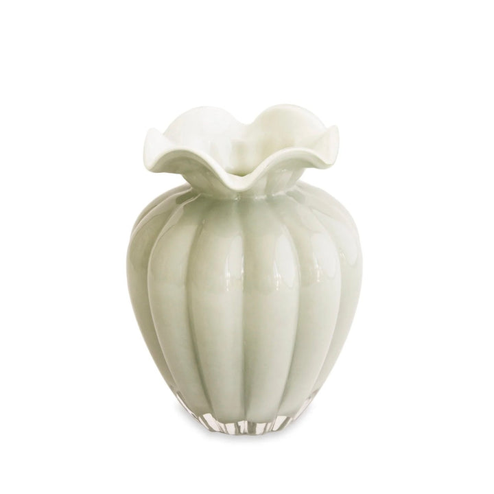 Vento Glass Vase in Pistachio, Small and Large