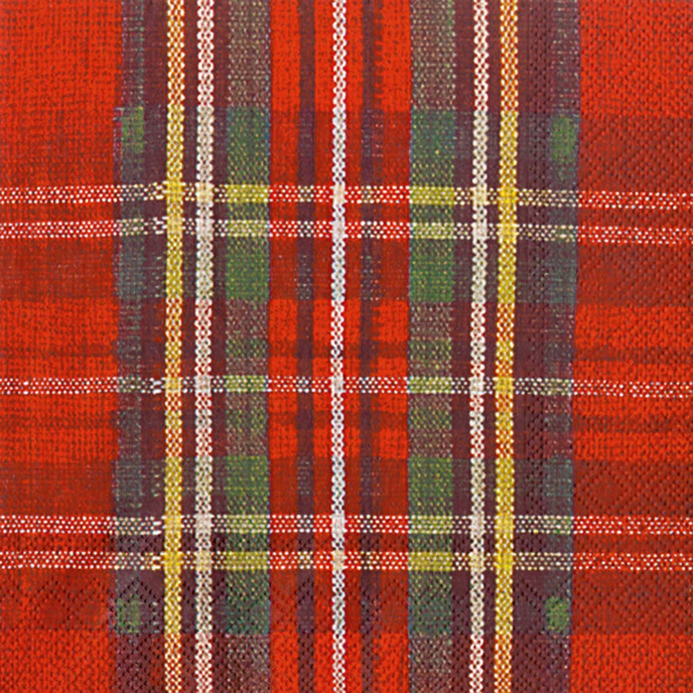 Christmas Check Paper Lunch Napkins