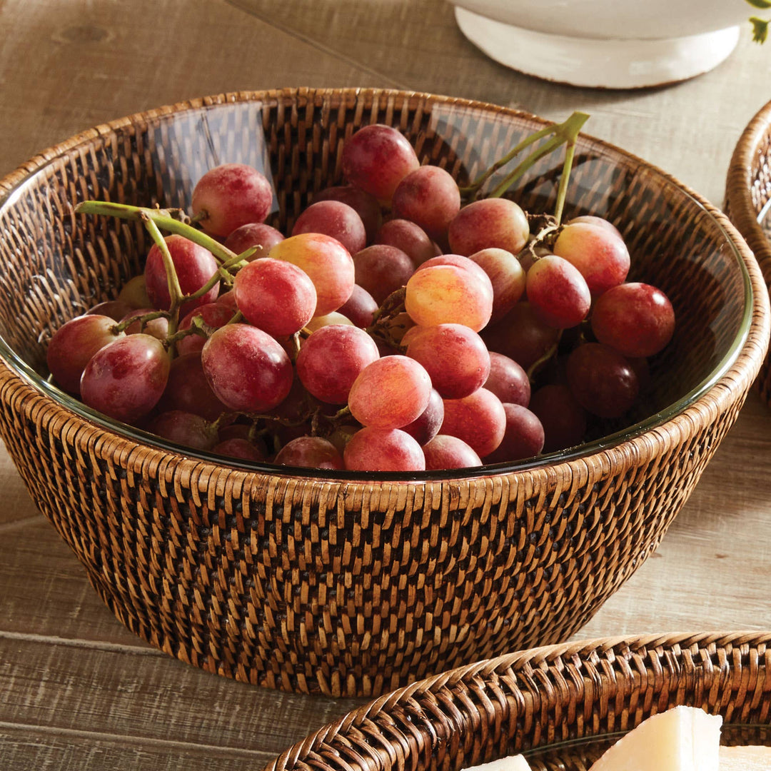 Rattan Serving Bowl, 10.75"