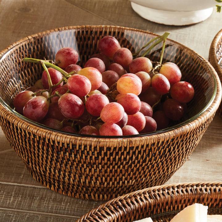 Rattan Serving Bowl, 10.75"