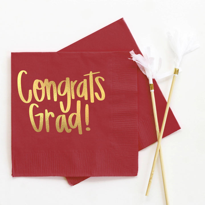 Congrats Grad Napkins in Assorted Colors, S/20