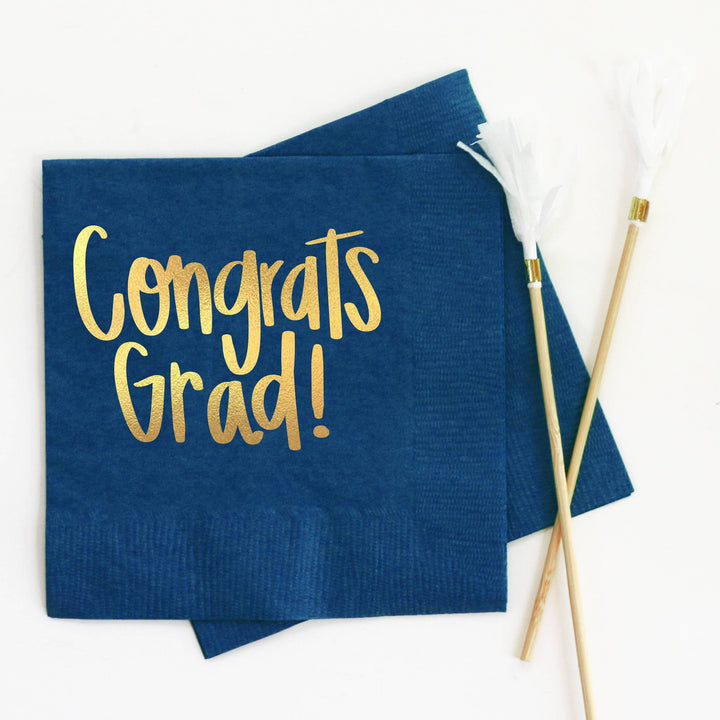 Congrats Grad Napkins in Assorted Colors, S/20