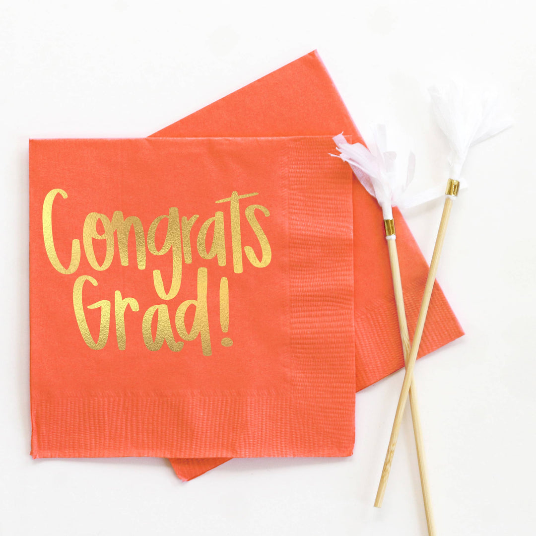 Congrats Grad Napkins in Assorted Colors, S/20