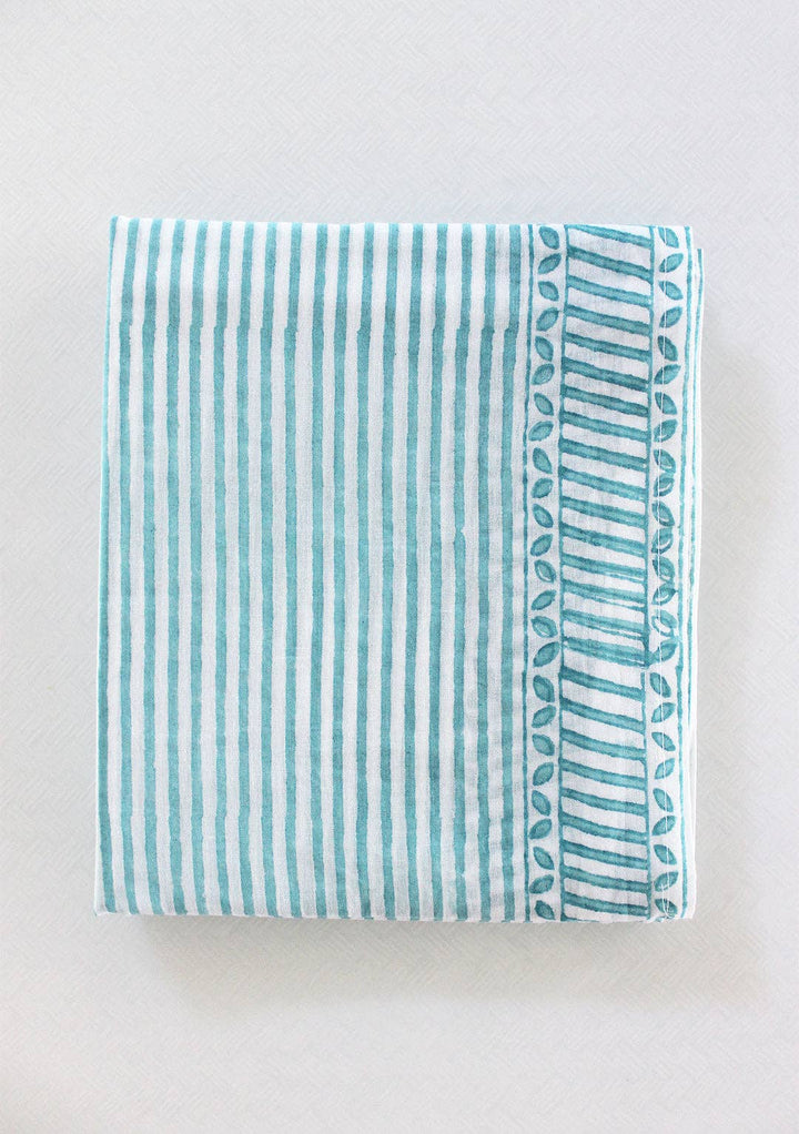 Positano Stripe Pareo in Sea Green