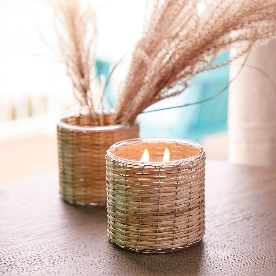 Handwoven Sea Grass Candle