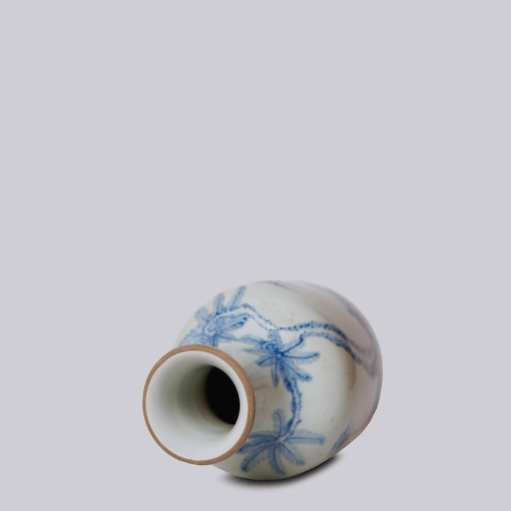 Bamboo Blue and White Porcelain Vase
