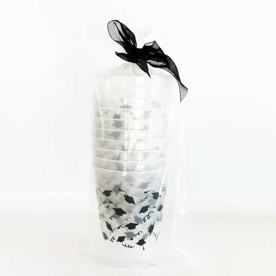 Graduation Frosted Cups, S/10