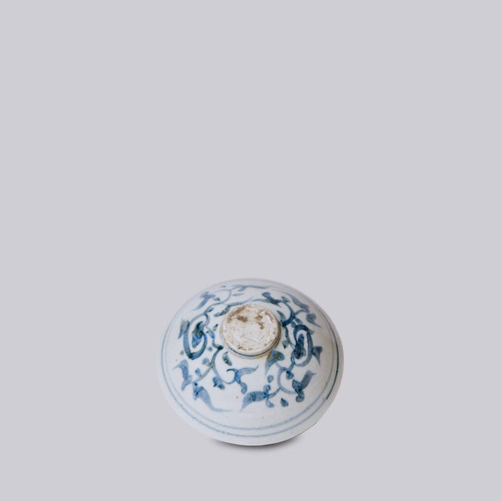 Blue and White Peony Conical Bowl