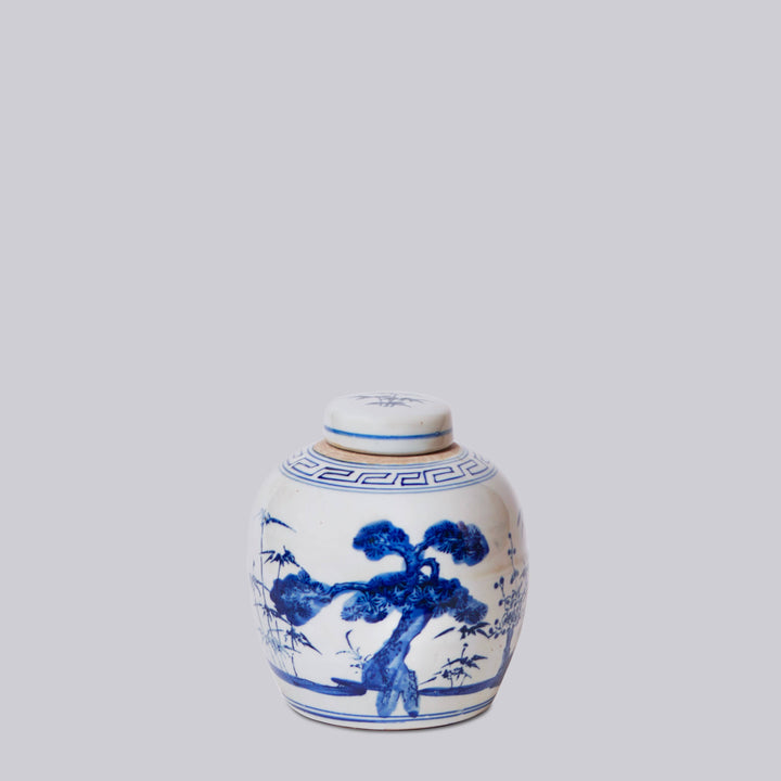 Blue and White Porcelain Three Friends Jar