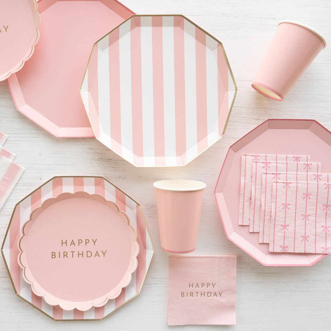 Happy Birthday Cocktail Napkins in Petal Pink | Bonjour Fete