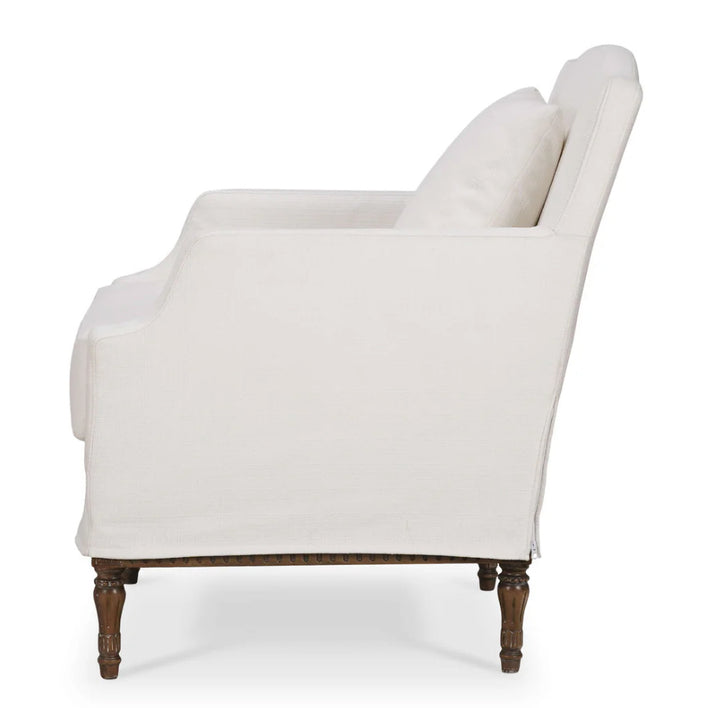 St. James Slipcovered Chair in Arctic White Performance Fabric