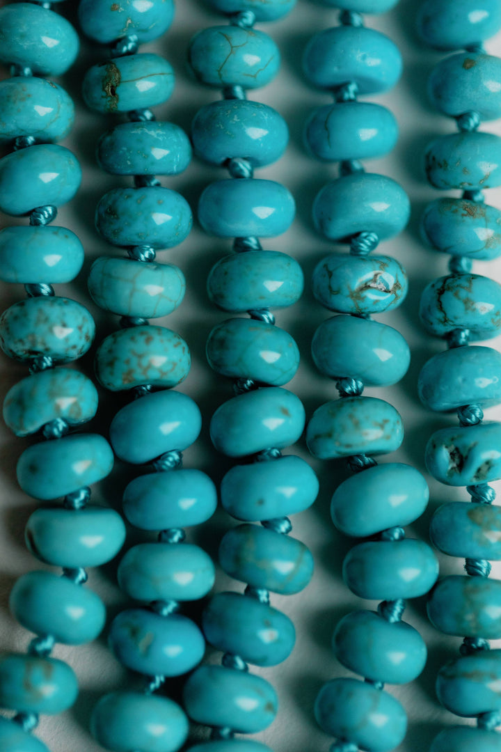Genuine Turquoise Necklace, 16.5"