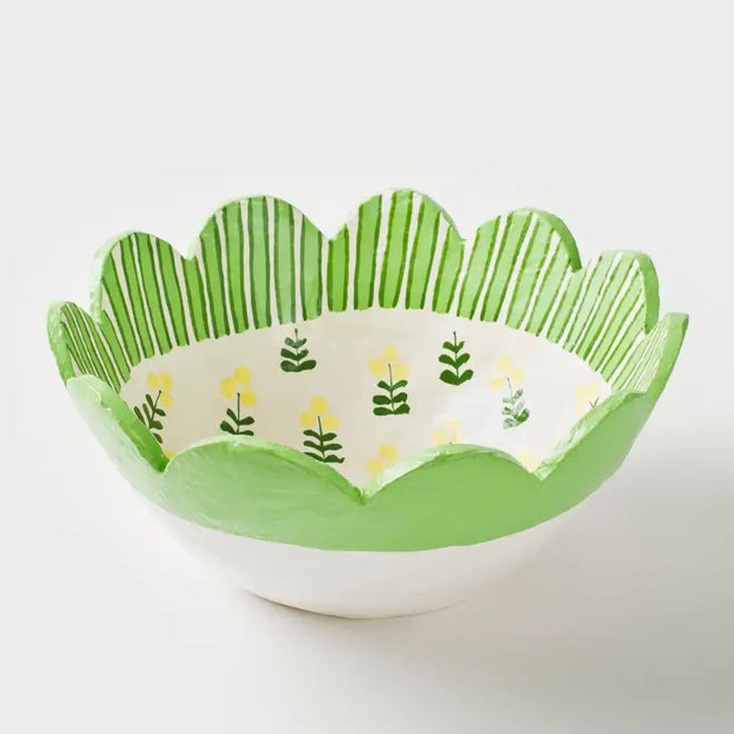 Floral Scalloped Bowl
